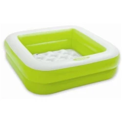Uşaqlar üçün şişmə hovuz Intex Play Box Pool, kvadrat, 57 l, 86x86x25 sm, yaşıl