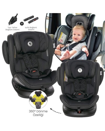 Uşaqlar üçün avtomobil oturacağı Lorelli Aviator Isofix Black 10071302305