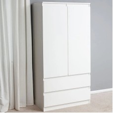 Şkaf Letta LDSP, ağ, 180x45x90 sm