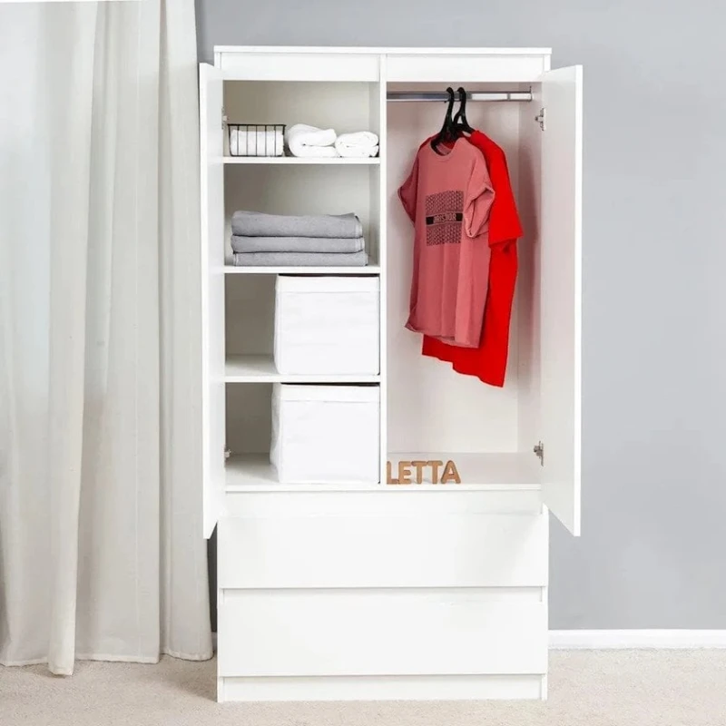 Шкаф Letta ЛДСП, белый, 180x45x90 см Шкаф Letta ЛДСП, белый, 180x45x90 см