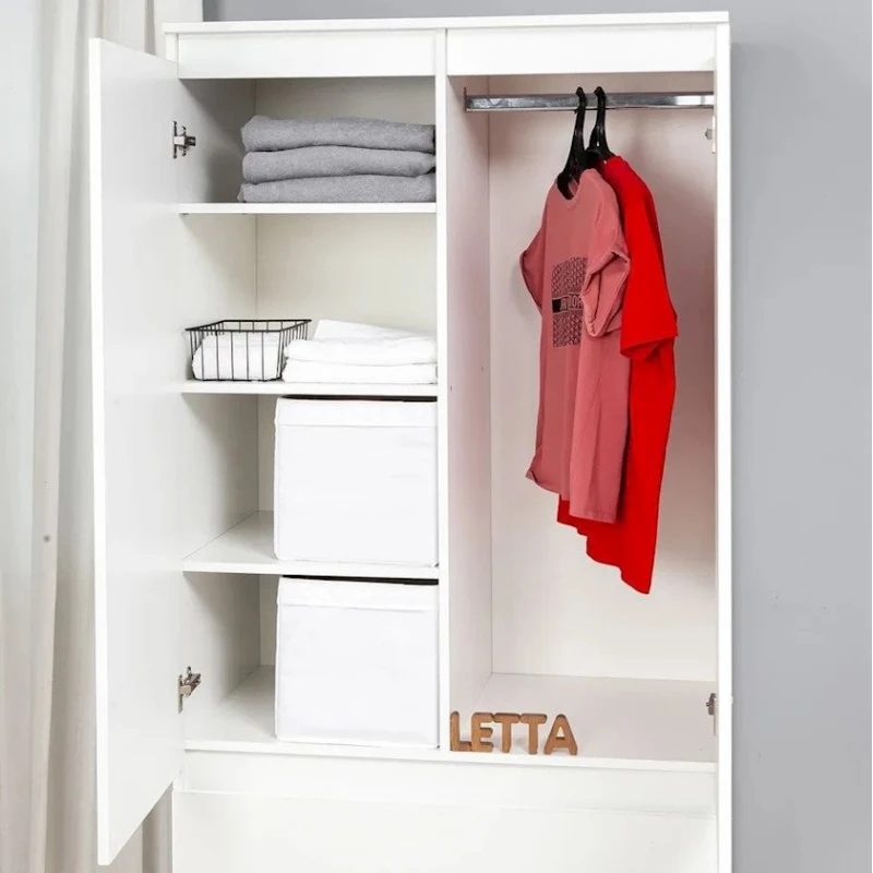 Шкаф Letta ЛДСП, белый, 180x45x90 см Шкаф Letta ЛДСП, белый, 180x45x90 см