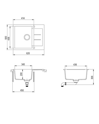 Mətbəx çanağı Aquasanita SQT 102-710