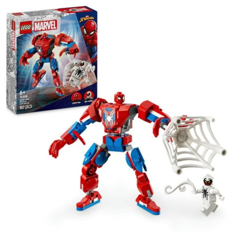 Конструктор LEGO Marvel Spider-Man Mech VS Anti-Venom 76308, 6+ лет, 107 элементов