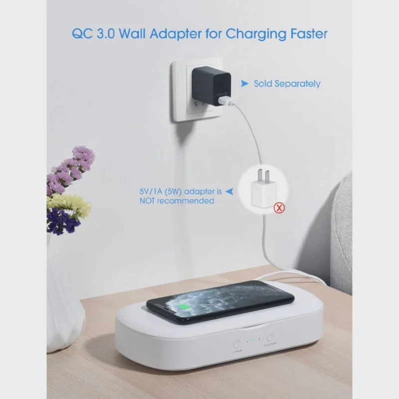 Xarici akkumulyator sanitayzer ilə ProOne PWL805 White