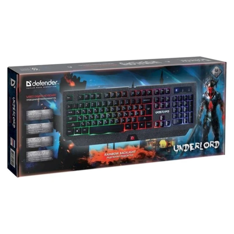 Клавиатура Defender Underlord GK-340L Wired Gaming Keyboard (45340) Клавиатура Defender Underlord GK-340L Wired Gaming Keyboard (45340)