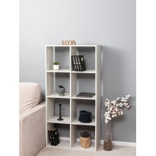 Stellaj Letta Dub White, 140х28х71 sm, LDSP, ağ