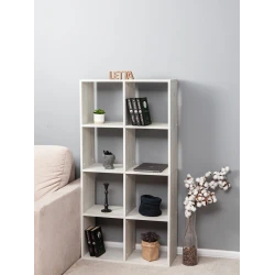 Стеллаж Letta Dub White, 140х28х71 см, ЛДСП, белый Стеллаж Letta Dub White, 140х28х71 см, ЛДСП, белый