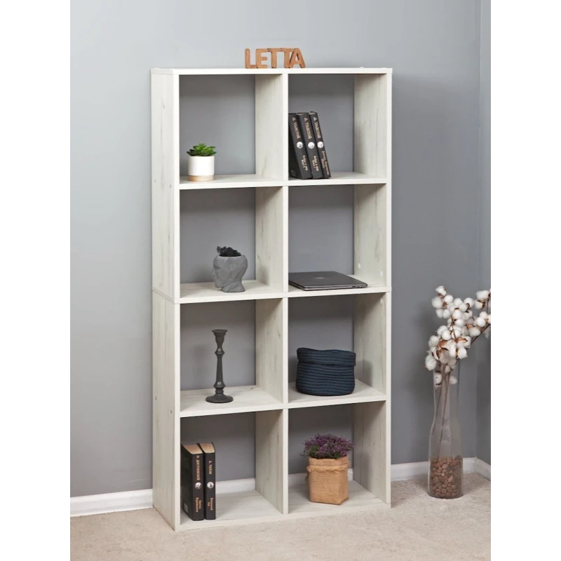 Стеллаж Letta Dub White, 140х28х71 см, ЛДСП, белый Стеллаж Letta Dub White, 140х28х71 см, ЛДСП, белый