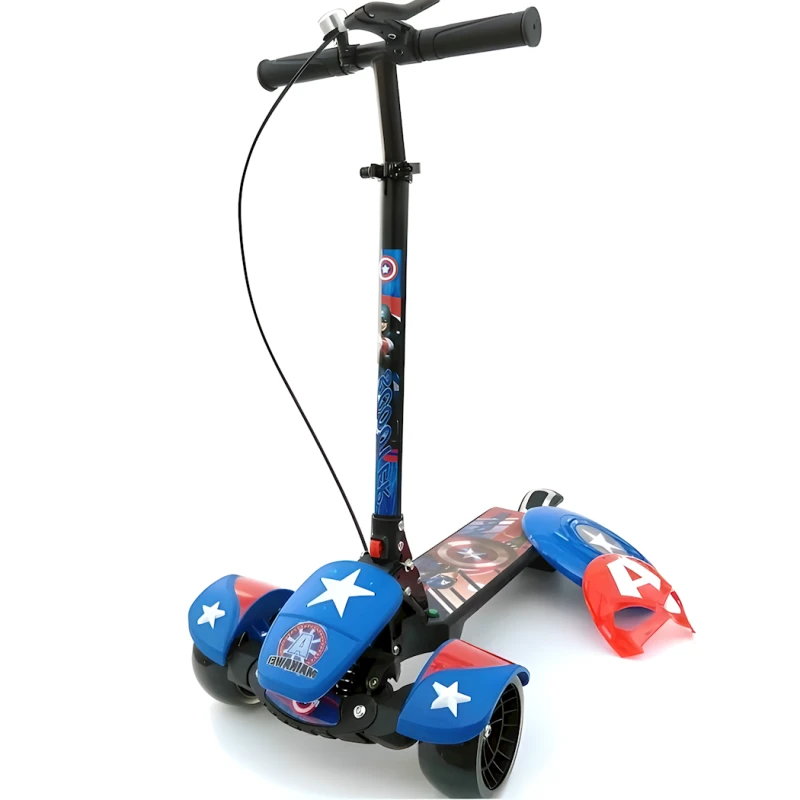 Uşaqlar üçün samokat Captain America 0303, göy