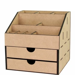 Декоративный комод-органайзер Rosa Talent, 22.5х22.5х22.5 см, МДФ, 2 шухляды