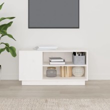 TV üçün tumba Ev Plus Sloid, LDSP, ağ, 100x35x40 sm