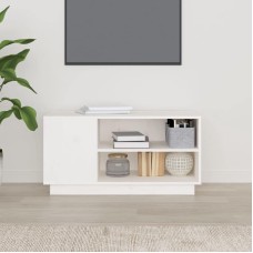 TV üçün tumba Ev Plus Sloid, LDSP, ağ, 100x35x40 sm