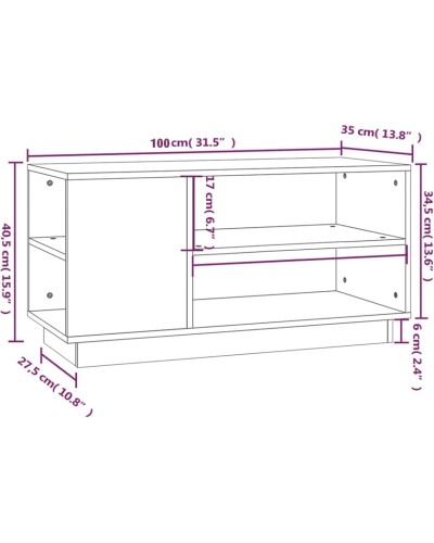 TV üçün tumba Ev Plus Sloid, LDSP, ağ, 100x35x40 sm