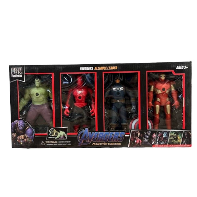 Набор фигурок WL3000H Superhero, 3+ лет, 4 фигурки