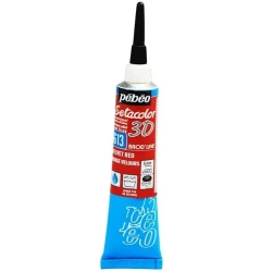 Контур рельефный по ткани Pebeo Setacolor 3D Brod’line Velvet Red, 20 мл Контур рельефный по ткани Pebeo Setacolor 3D Brod’line Velvet Red, 20 мл