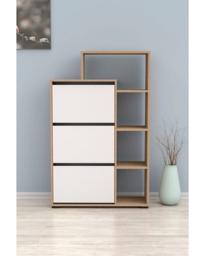 Ayaqqabı üçün tumba Ev Plus 12116007, LDSP, 90x32x143 sm