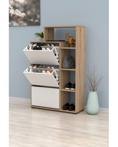 Ayaqqabı üçün tumba Ev Plus 12116007, LDSP, 90x32x143 sm