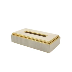 Салфетница nh_6ahcv, пластик, белый/золотистый, 23x12 см