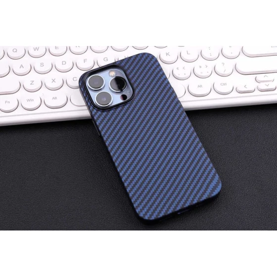 MagSafe ilə Karbon Case Apple iphone 16 Pro Max Dark Blue