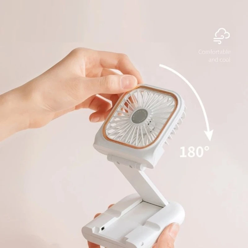 Мини-вентилятор складной офисный 1001box, USB, белый