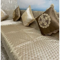 Набор накидок для дивана MM Tekstil MM-81, бежевый, 3 шт Набор накидок для дивана MM Tekstil MM-81, бежевый, 3 шт