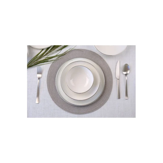 Сервиз обеденный Leggno Chester Platin, 24 предмета, 6 персон, костяной фарфор, белый Сервиз обеденный Leggno Chester Platin, 24 предмета, 6 персон, костяной фарфор, белый