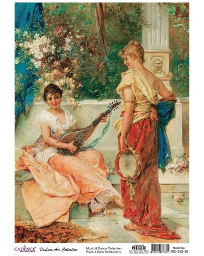 Dekupaj üçün düyü kağızı Cadence А3 30x42 см, MD-12