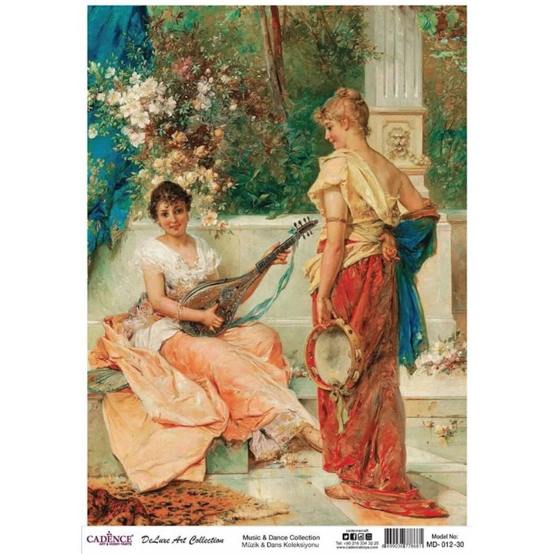 Рисовая бумага для декупажа Cadence А3 30x42 sm, MD-12 Рисовая бумага для декупажа Cadence А3 30x42 sm, MD-12