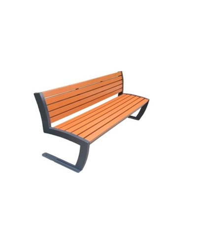 Kompozit skamya Azpark APP-10, qəhvəyi, kompozit/metal, 180x60x85 sm