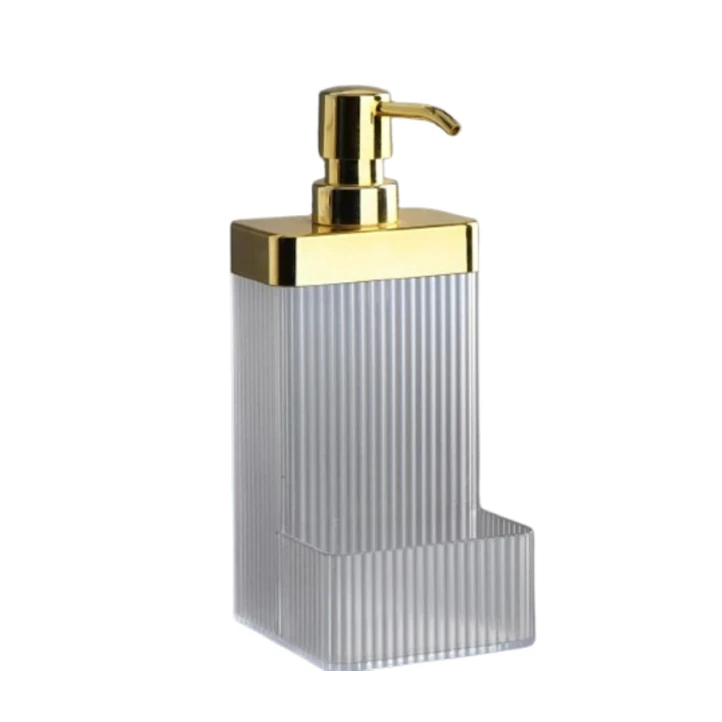 Дозатор для мыла Perotti 13172 Lisbone, прозрачный/золотистый Дозатор для мыла Perotti 13172 Lisbone, прозрачный/золотистый