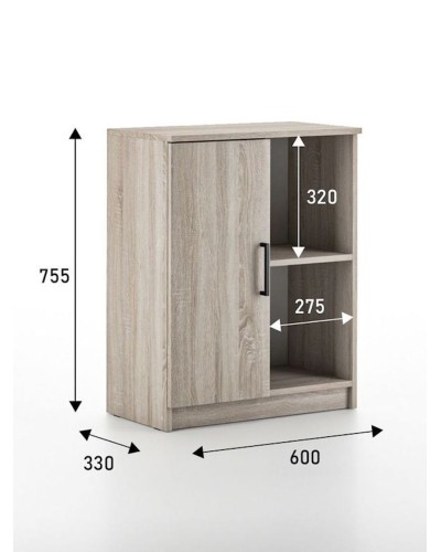 Tumba 60x33x75.5 sm, LDSP, Somona, Qəhvəyi