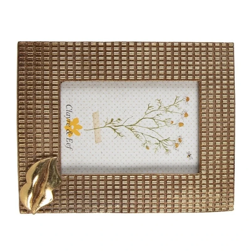 Фоторамка Clayre & Eef 2F1008, 10X15 см, золотистая Фоторамка Clayre & Eef 2F1008, 10X15 см, золотистая