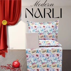 Yataq dəsti Narlı 1179, yorğan üzü 200x220 sm, mələfə 240x260 sm, yastıq üzü 50x70 sm, ikinəfərlik, pambıq, rəngbərəng