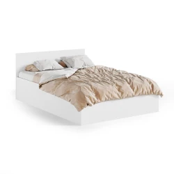 Двуспальная кровать Art_ikili_yataq (200) 4, ламинат, белая, 120x200x200 см