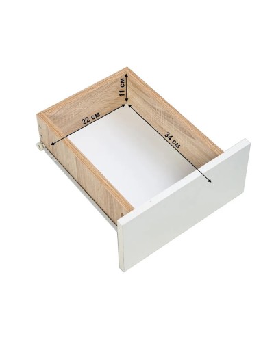 Kompüter masası Letta, LDSP, ağ/bej, 75x50x110 sm