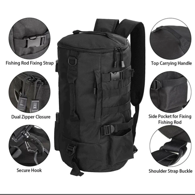 Bel çantası Banyanu_666738, qara, poliester Bel çantası Banyanu_666738, qara, poliester