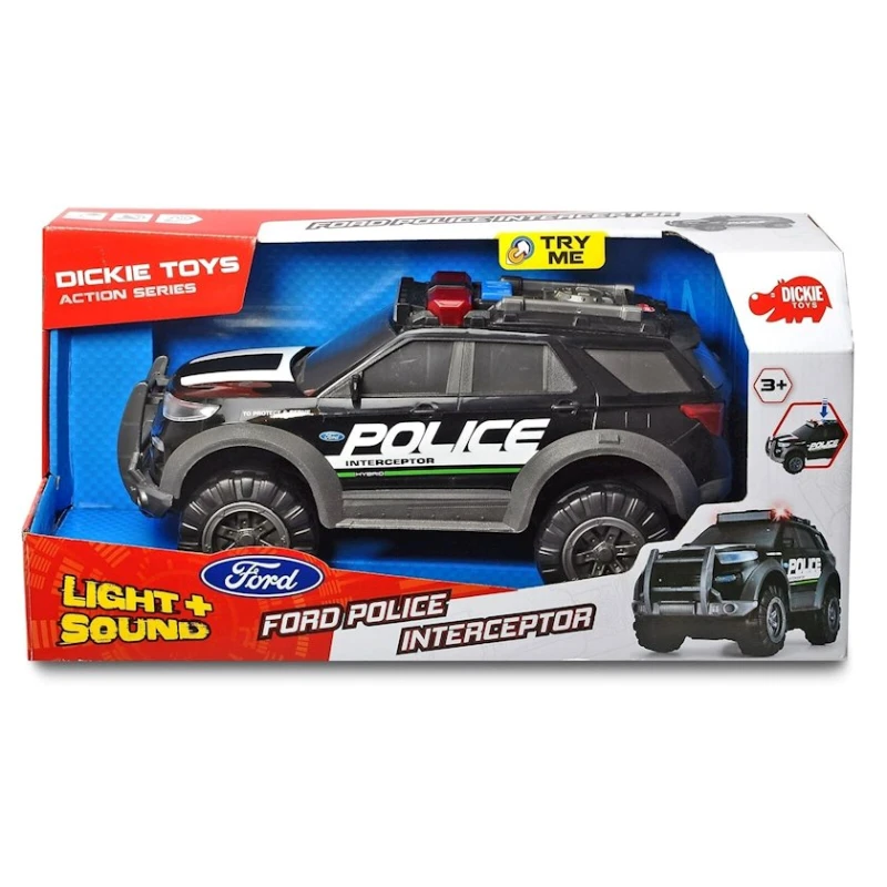 Полицейский автомобиль DickieToys Ford, 30 см, черный Полицейский автомобиль DickieToys Ford, 30 см, черный