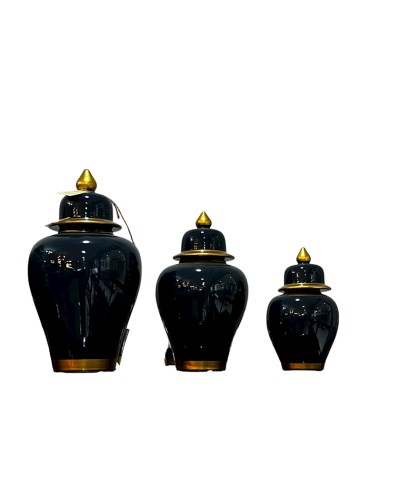 Dekorativ banka dəsti Bianco CO39, 3 əd, keramika, göy, 24x13 sm, 31x17 sm, 39x21 sm