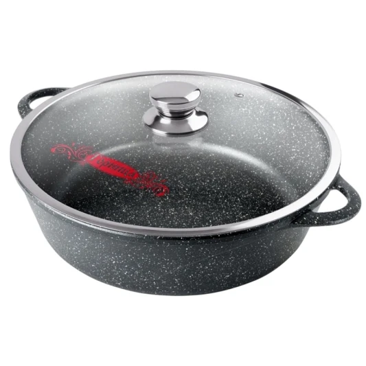 Сковородка-жаровня Горница, алюминий, черная, 4.5 л