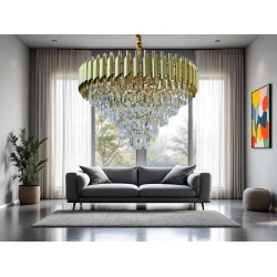 Подвесная люстра Şəms Aydınlatma 813-60 см, золотистый Подвесная люстра Şəms Aydınlatma 813-60 см, золотистый