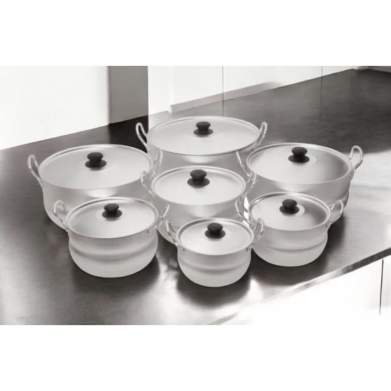 Набор кастрюль Gallery Home GH-000087, алюминий, серебристый Набор кастрюль Gallery Home GH-000087, алюминий, серебристый