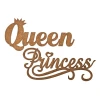 Надписи из чипборда Decola Queen Princess, 4 шт Надписи из чипборда Decola Queen Princess, 4 шт