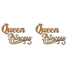 Надписи из чипборда Decola Queen Princess, 4 шт Надписи из чипборда Decola Queen Princess, 4 шт