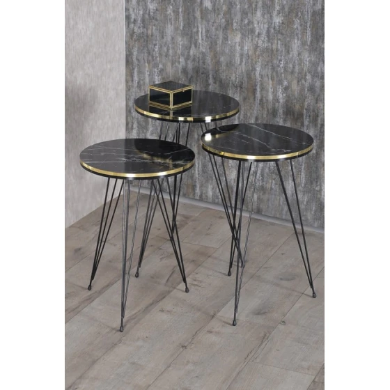 Набор журнальных столов Terra Zigon ST-02, металл, черный, 55x34x34 см, 3 шт Набор журнальных столов Terra Zigon ST-02, металл, черный, 55x34x34 см, 3 шт