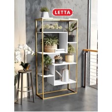 Stellaj Marina 3563_LetSpringStHarmonyGWh, LDSP-Loft, 145x31x75 sm, ağ