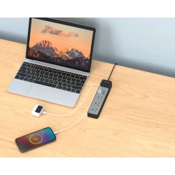 Сетевой фильтр Porodo 3000w Power Socket - Black