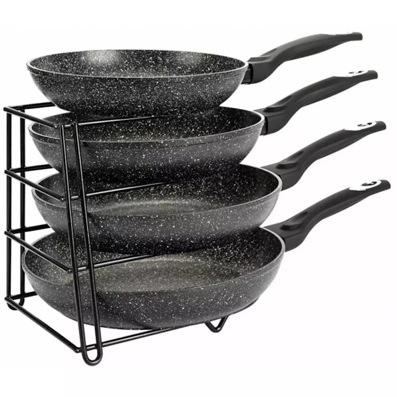 Органайзер для сковородок Prajo Home KH15820 25.5х21.5х27.5 см, нержавеющая сталь, черный Органайзер для сковородок Prajo Home KH15820 25.5х21.5х27.5 см, нержавеющая сталь, черный