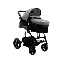 Uşaq arabası Baby Home ST80, qara/boz