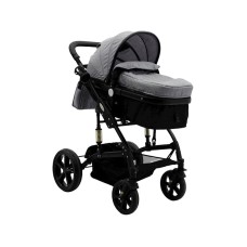 Uşaq arabası Baby Home ST80, qara/boz