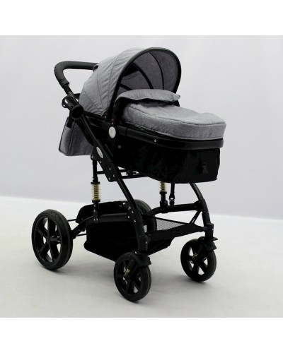 Uşaq arabası Baby Home ST80, qara/boz
